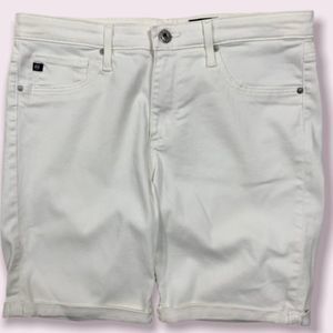 Adriano Goldschmied Bermuda ShortsThe Brooke White Cotton Cuffed Denim Size 29